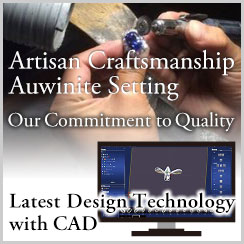 Artisan Craftsmanship Auwinite Setting: Our Commitment to Quality Latest Design Technology with CAD.